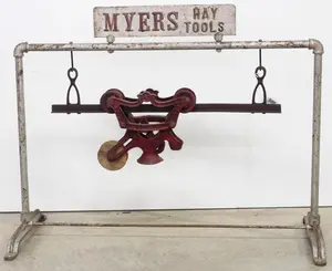 Myers Hay Tools store display with hay car