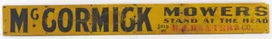 McCormick Mowers dealer sign
