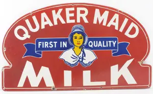 Quaker Maid Milk sign