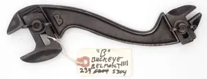 10''L "B" S-shaped adjustable buggy wrench