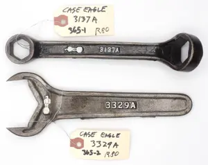 (2) Case Threshing wrenches with Case eagle