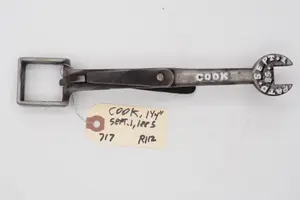 9''L "Cook Pat'd Sept 1 85", 1-1/4" box end