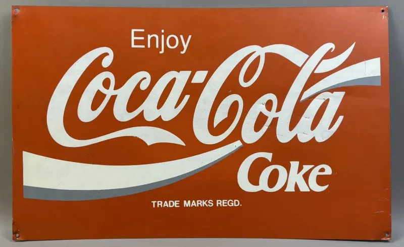 Enjoy Coca Cola Coke SST Painted Metal Sign from auction in Jackson, Michigan — image 45