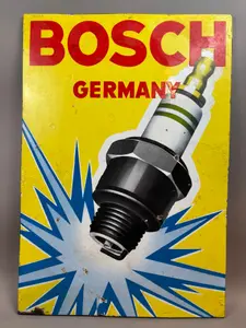 Bosch Germany SSP Porcelain Spark Plug 50s Self Framed Sign