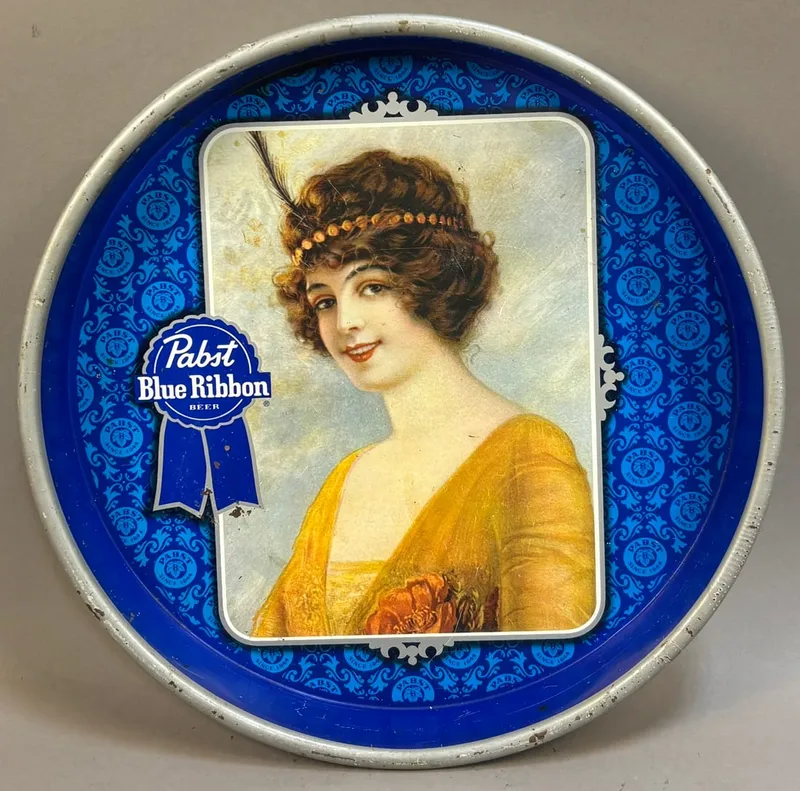 Pabst Blue Ribbion Beer Metal Serving Tray from auction in Jackson, Michigan — image 29