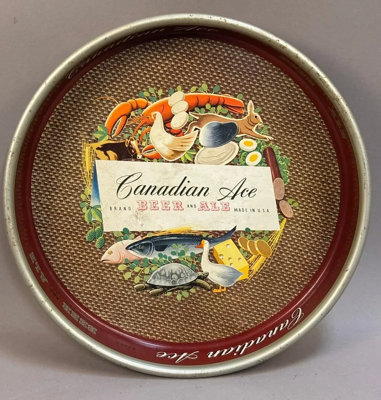 Canadian Ace Beer & Ale Metal Serving Tray from auction in Jackson, Michigan — image 30