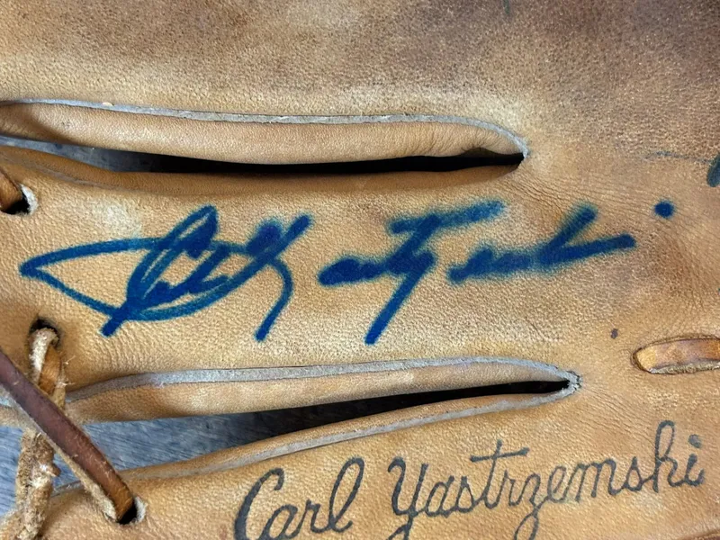 Carl Yastrzemski Signed Spalding Player Model Mitt from auction in Jackson, Michigan — image 11