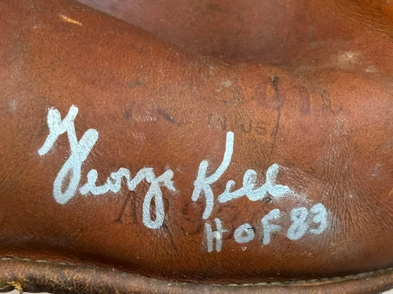 George Kell Signed Wilson Model Baseball Glove from auction in Jackson, Michigan — image 20