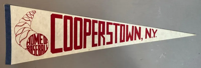 Cooperstown NY Home of Baseball Felt Pennant 27" from auction in Jackson, Michigan — image 21