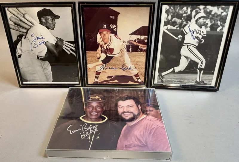 HOF Banks Spahn & Stargell Signed 8x10 Photos from auction in Jackson, Michigan — image 23