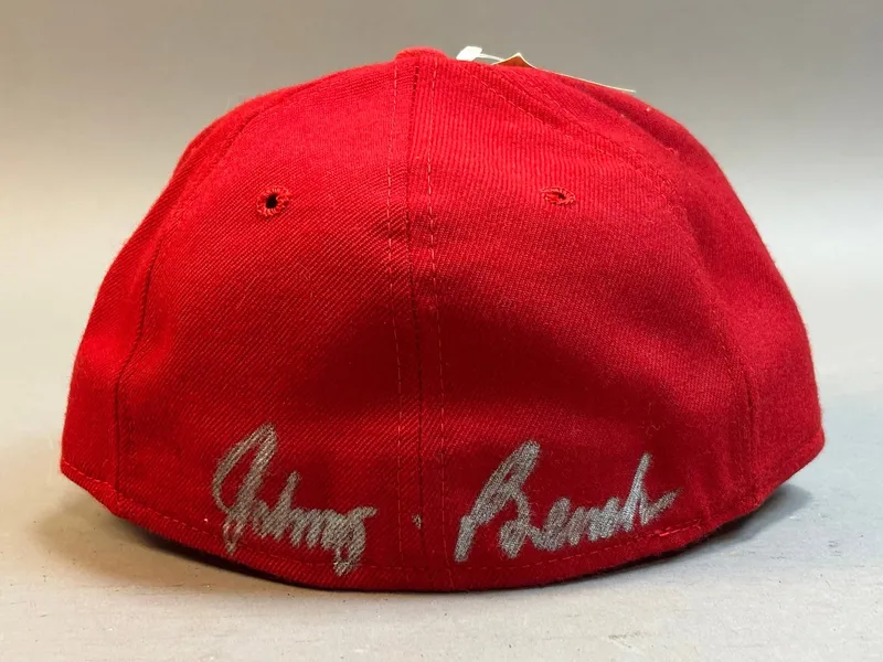 Johnny Bench Signed New Era Size 7 Baseball Hat from auction in Jackson, Michigan — image 28