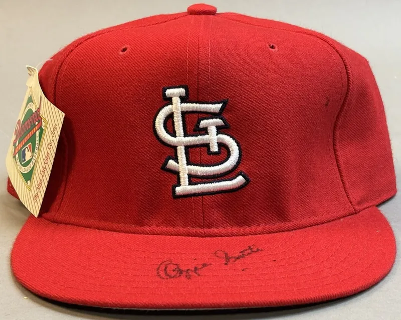 Ozzie Smith Signed St Louis Cardinals Baseball Hat from auction in Jackson, Michigan — image 35