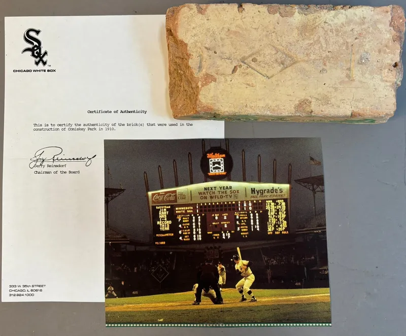 Chicago White Sox Comiskey Park Stadium Brick COA from auction in Jackson, Michigan — image 40