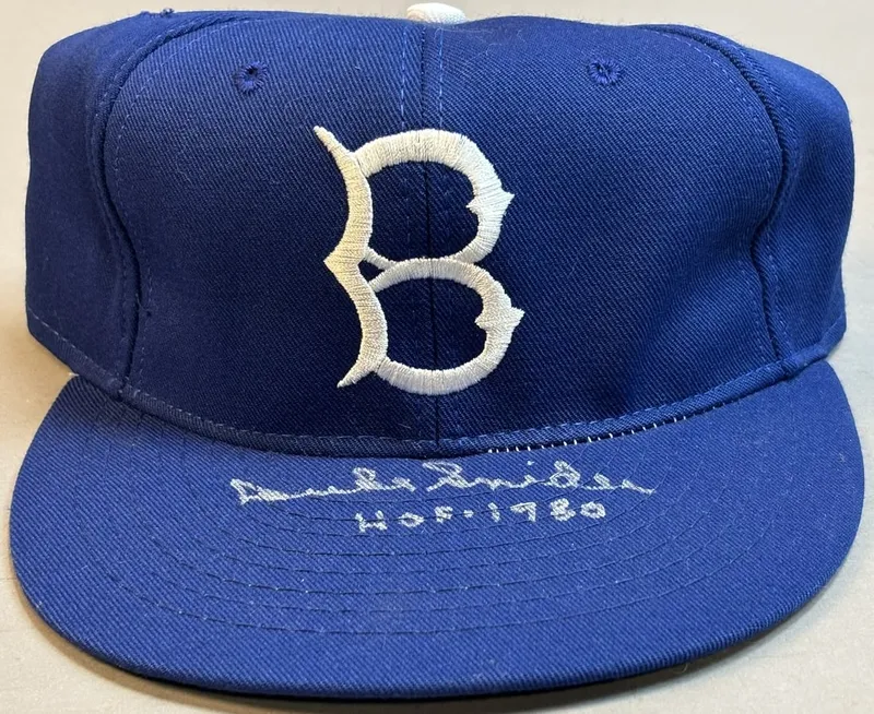 Duke Snider HOF 1980 Brooklyn Dodgers Signed Hat from auction in Jackson, Michigan — image 41