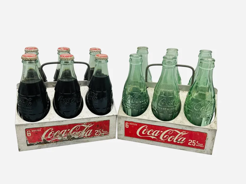 Pair Vintage Coca Cola Metal Carriers With Bottles from auction in Cleveland, Georgia — image 43