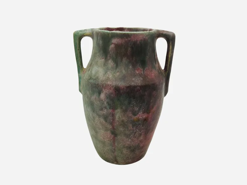 Burley Winter Glazed Pottery Jug With Handles  from auction in Cleveland, Georgia — image 46