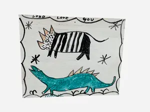 R.A. Miller Folk Art Painting LORD LOVE YOU