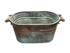 HSB & Co. Antique Copper Wash Tub