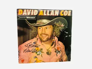 Autographed David Allen Coe Vinyl Record