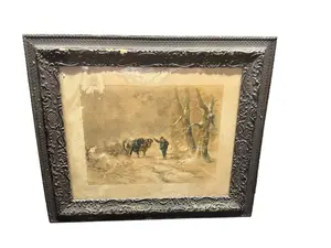 Vintage Print in Antique Frame