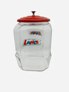 Lance Octagonal Glass Advertising Jar