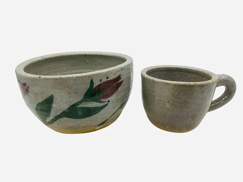 Anita Meaders Pottery Bowl & Coffee Mug Arie Inspired  from auction in Cleveland, Georgia — image 31