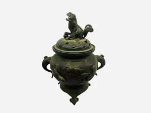 Chinese Bronze Foo Dog Censer
