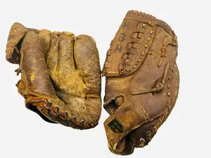 Pair Vintage Baseball Gloves Wilson / Regent
