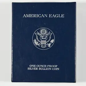 American Eagle One Ounce Proof Silver Bullion Coin 2002 w case
