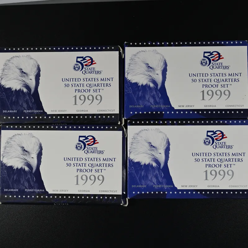 4 sets - US Mint 50 State Quarters Proof Set 1999 - DE PA NJ GA CT from auction in Winnetka, Illinois — image 5