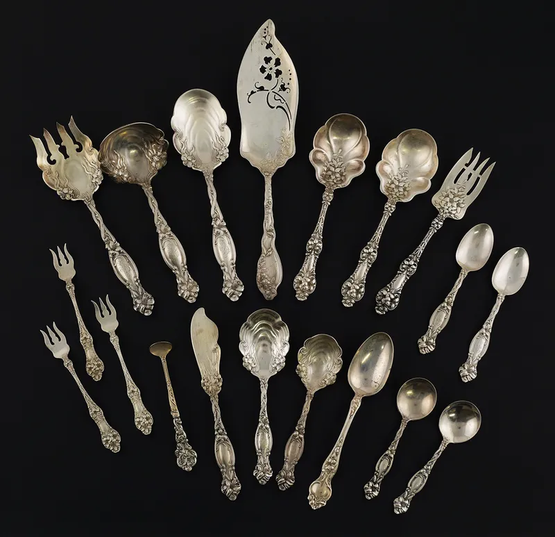 (19) Art Nouveau Sterling Silver Serving Pieces from auction in Clearwater, Florida — image 32