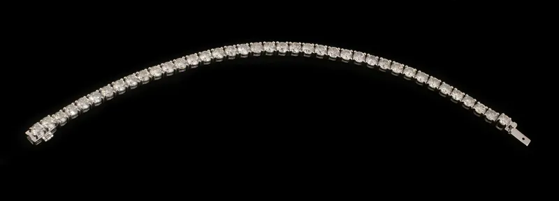Platinum 13.91 CTW Diamond Tennis Bracelet from auction in Clearwater, Florida — image 31