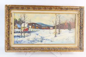 Oil on Canvas - Winter Snow Scene