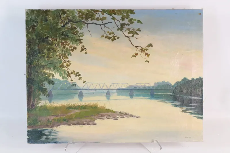 Oil on Canvas - Landscape from auction in Williamstown, New Jersey — image 27