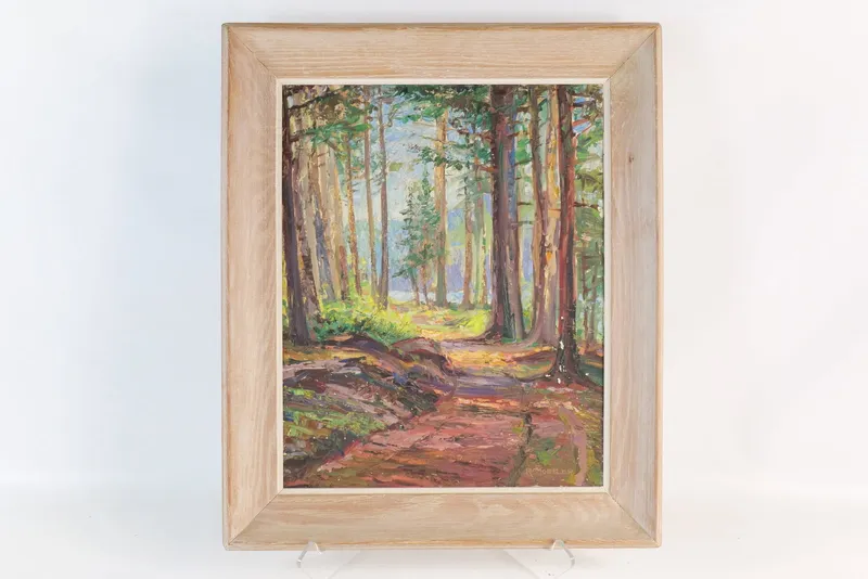 Textured Oil on Board - Landscape from auction in Williamstown, New Jersey — image 29