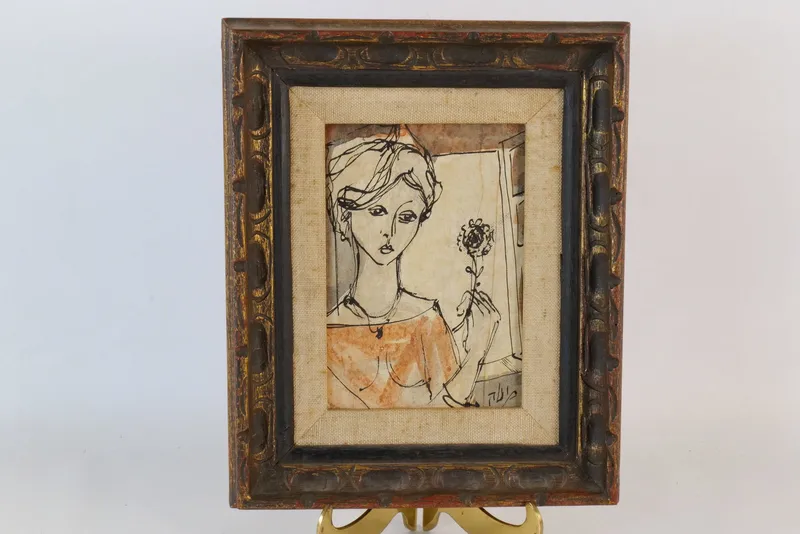 Mid Century Modern Ink & Wash Painting from auction in Williamstown, New Jersey — image 35