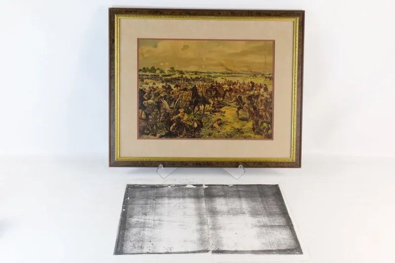 Antique WWI Eastern Front Battle Chromo-Lithograph Print from auction in Williamstown, New Jersey — image 37