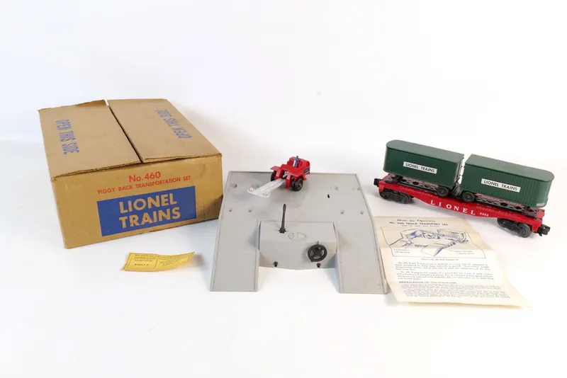 Vintage Postwar Lionel No. 460 Operating Piggyback Truck Transport Set from auction in Williamstown, New Jersey — image 17