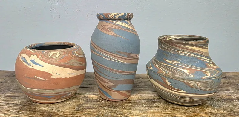 Niloak Pottery Lot of 3 from auction in Bogart, Georgia — image 4