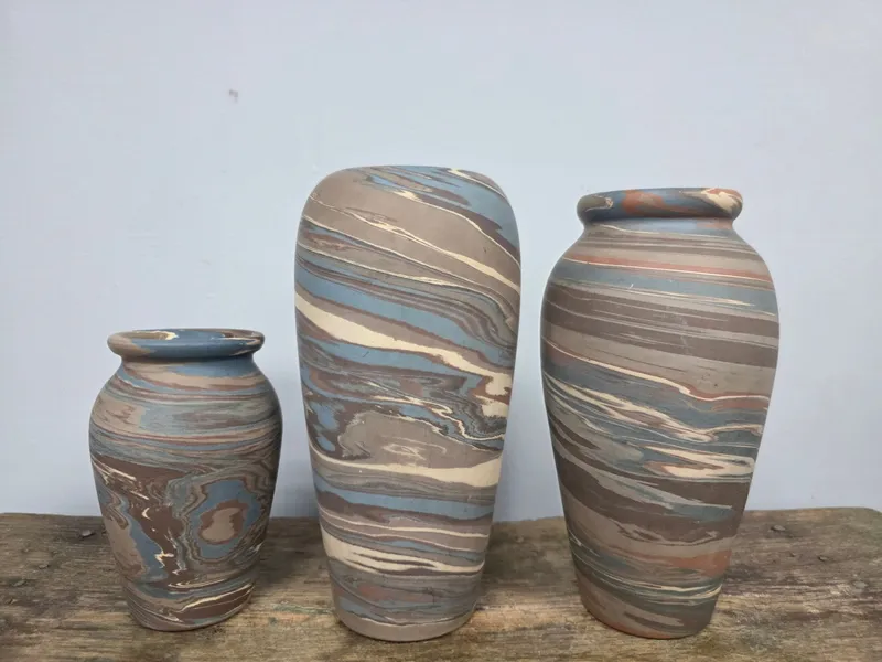 Niloak Large Pottery Vase Lot of 3 from auction in Bogart, Georgia — image 6