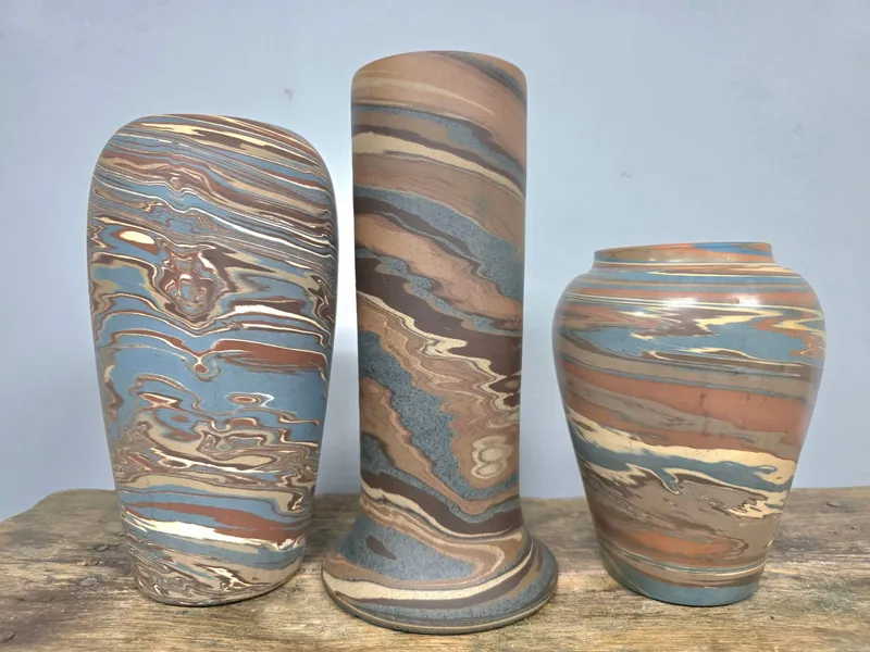 Niloak Swirl Pottery Vase Lot of 3 from auction in Bogart, Georgia — image 8