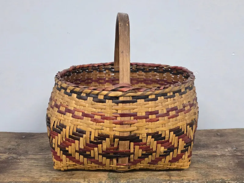 Cherokee Native American Blood Dyed Basket from auction in Bogart, Georgia — image 21