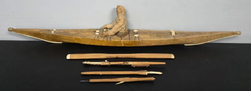 19th Century Carved Inuit Kayak Hunter from auction in Bogart, Georgia — image 20