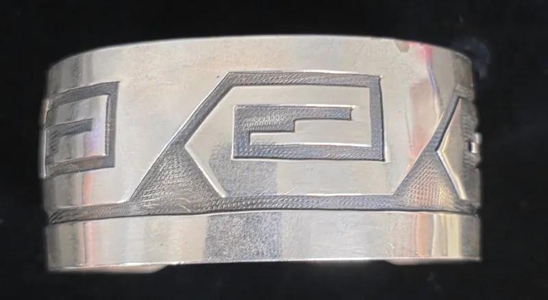 Sterling Silver Signed WA Hopi Decorated Bracelet from auction in Bogart, Georgia — image 35