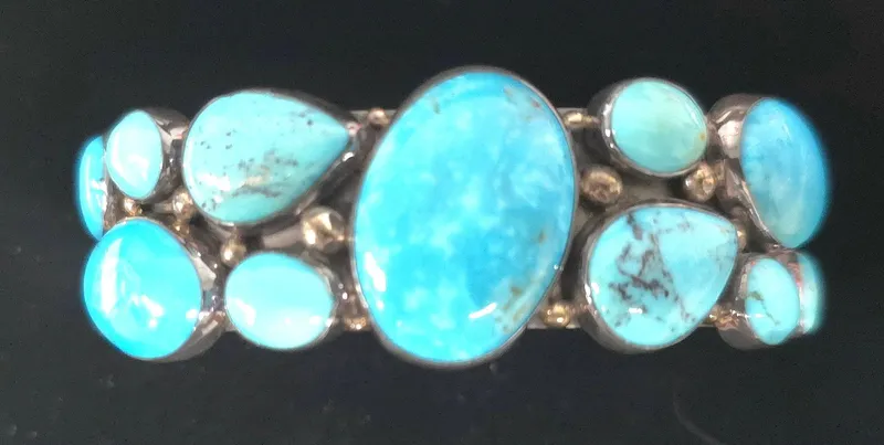 Gilo & Grace Nakai Sterling & Turquoise Bracelet from auction in Bogart, Georgia — image 38