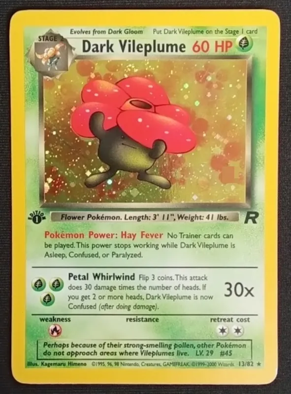 Dark Vileplume Holo Rare Team Rocket from auction in Ottawa, Ohio — image 3