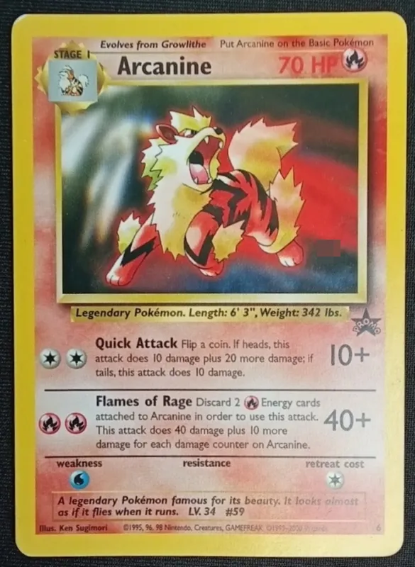Arcanine Black Star Promo #6 from auction in Ottawa, Ohio — image 5