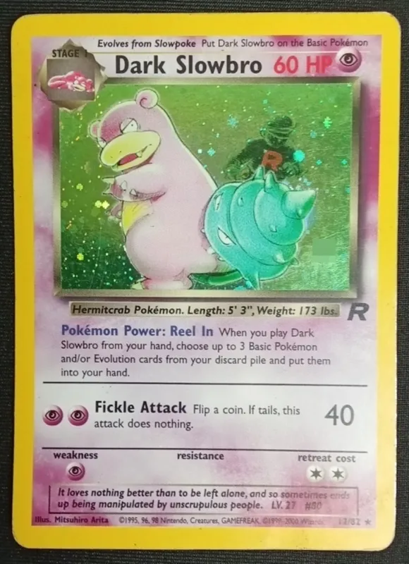 Dark Slowbro Holo card from the Team Rocket set from auction in Ottawa, Ohio — image 6