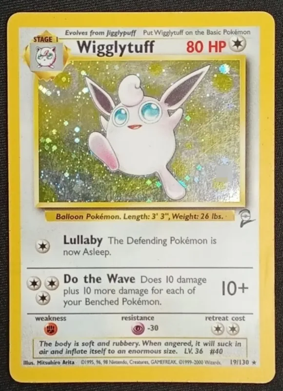 Wigglytuff 19/130 Holo Card Base Set 2 from auction in Ottawa, Ohio — image 7