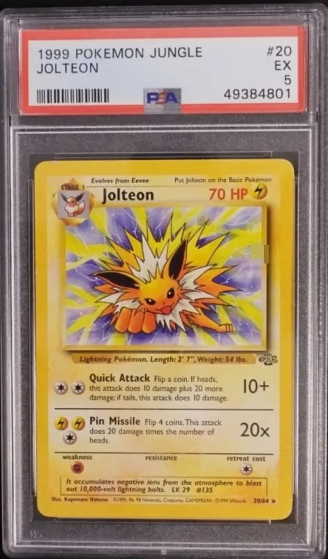 1999 Jolteon Jungle #20/64, PSA 5 from auction in Ottawa, Ohio — image 25
